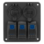 Панель перемикання на 3 кнопки з USB вольтметр та прикурювач (3 Yuj)