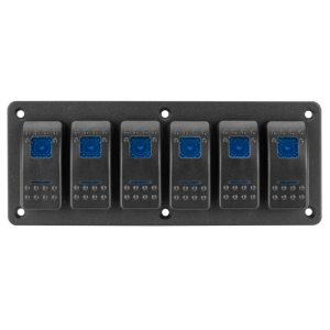 Панель переключения на 6 кнопок синий LED (6 Yuj)