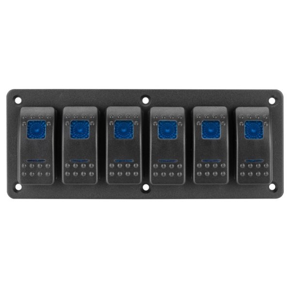 Панель перемикання на 6 кнопок синій LED (6 Yuj)