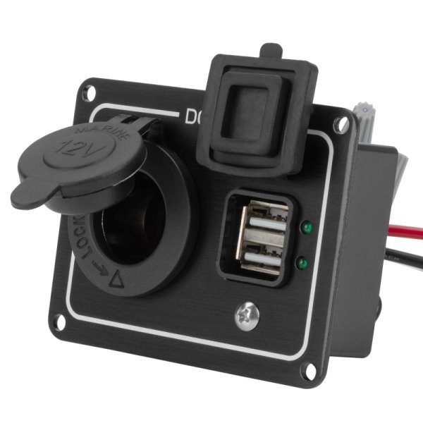 Вологозахисна панель заряджання ААА (70063-BK)