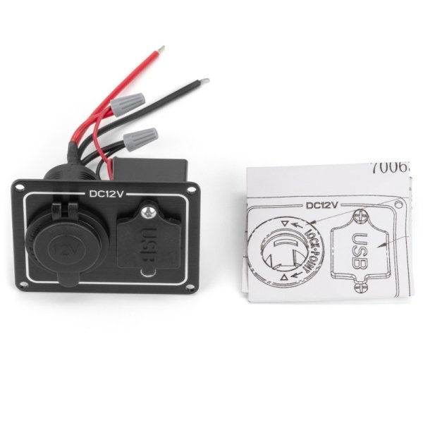 Вологозахисна панель заряджання ААА (70063-BK)