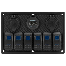 Панель на 6 переключателей 12/24V (HF60-326B)