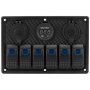 Панель на 6 переключателей 12/24V (HF60-326B)