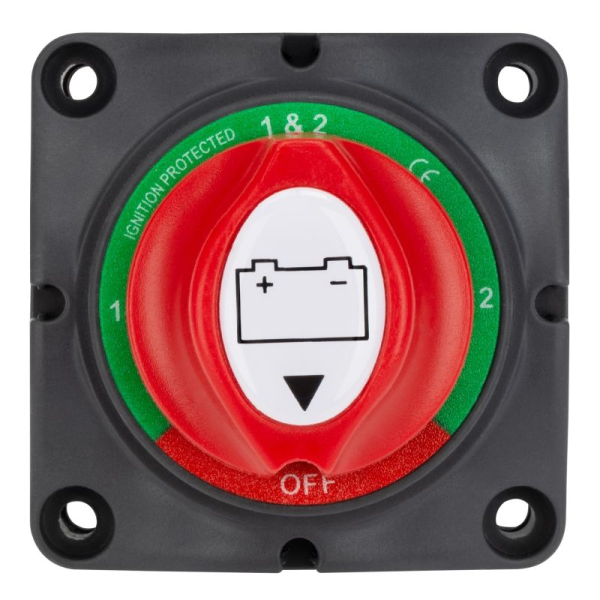Перемикач маси компакт-диск 68Х68мм 275A 1-2-both/off (HF66-701S)