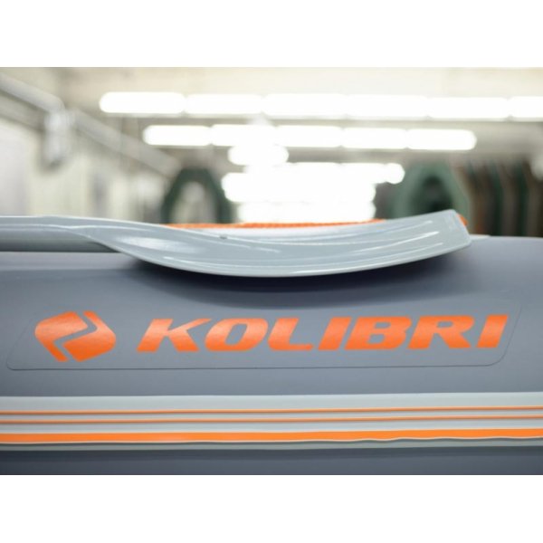 Kolibri KM-400DSL надувний моторний човен (алюмінієвий пайол) світло-сірий Колібрі КМ-400ДСЛ