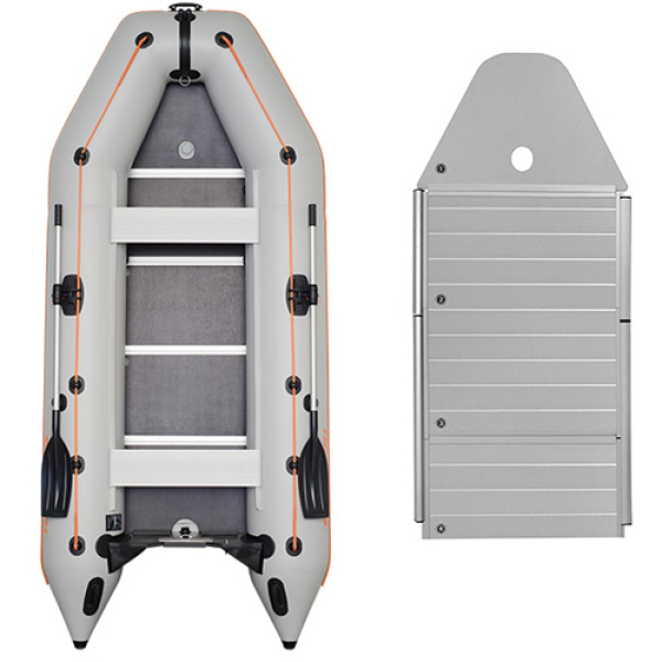 Kolibri КМ-360D надувная моторная лодка (алюминиевый пайол) темно-серый Колибри КМ-360Д