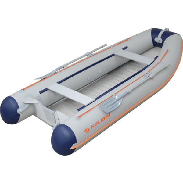 Kolibri КМ-450DSL надувная моторная лодка (алюминиевый пайол) светло-серый Колибри КМ-450ДСЛ