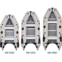 Kolibri КМ-360D надувная моторная лодка (алюминиевый пайол) темно-серый Колибри КМ-360Д