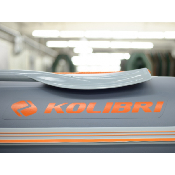 Kolibri KM-450DSL надувний моторний човен (алюмінієвий пайол) світло-сірий Колібрі КМ-450ДСЛ