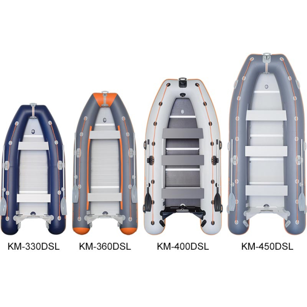 Kolibri KM-400DSL надувний моторний човен (фанерний пайол) темно-сірий Колібрі КМ-400ДСЛ