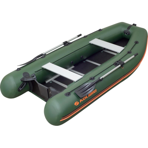 Kolibri KM-360DSL надувний моторний човен (фанерний пайол) світло-сірий Колібрі КМ-360ДСЛ