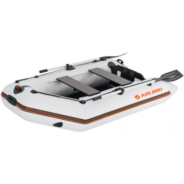Kolibri КМ-260D надувная моторная лодка (слань-книжка) светло-серый Колибри КМ-260Д
