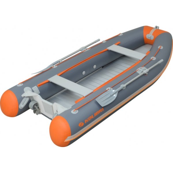 Kolibri КМ-360DSL надувная моторная лодка (алюминиевый пайол) светло-серый Колибри КМ-360ДСЛ