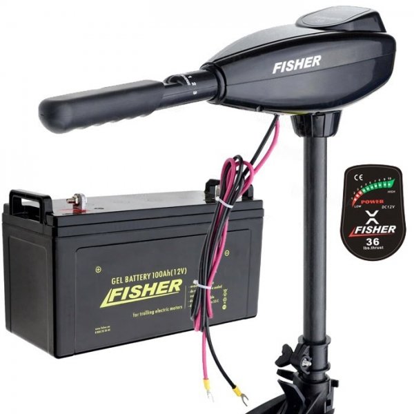 Човновий електромотор Fisher 65 акумулятор Gel 150Ah