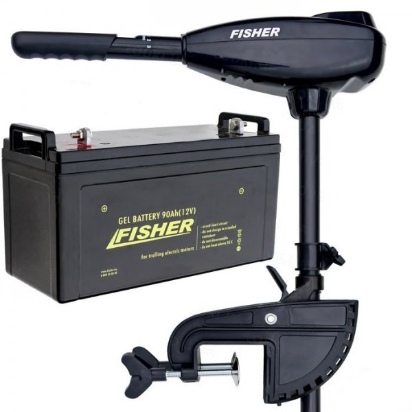 Човновий електромотор Fisher 26 акумулятор Gel 80Ah