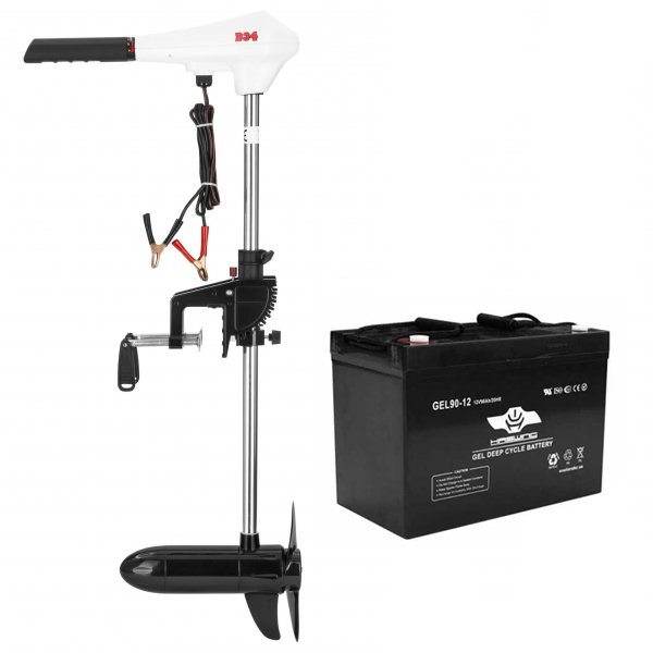 Электромотор Haibo D34 + аккумулятор Haswing 90Ah