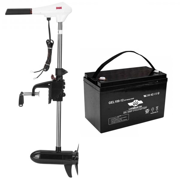 Електромотор Haibo D44 + акумулятор Haswing 100Ah