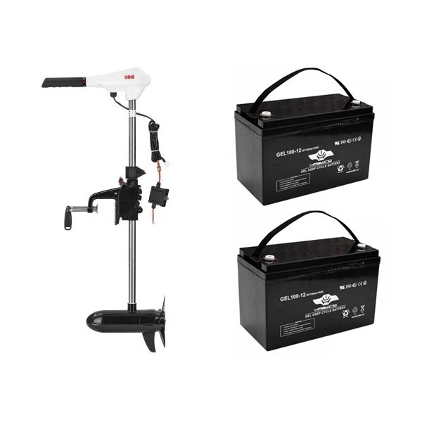 Электромотор Haibo D54 + два аккумулятора Haswing 100Ah
