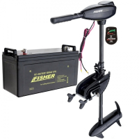 Fisher 55 електромотор для човна Фішер + акумулятор Gel 150Ah