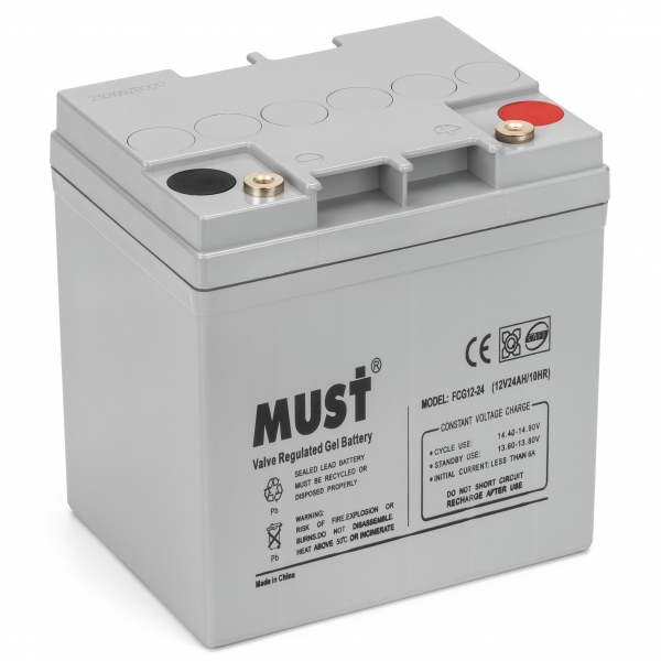 Аккумулятор гелевый Must 24Ah 12V