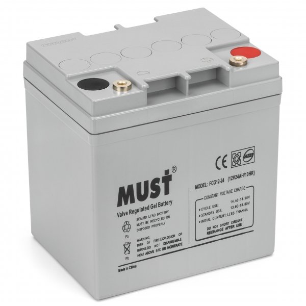 Акумулятор гелевий Must 24Ah 12V