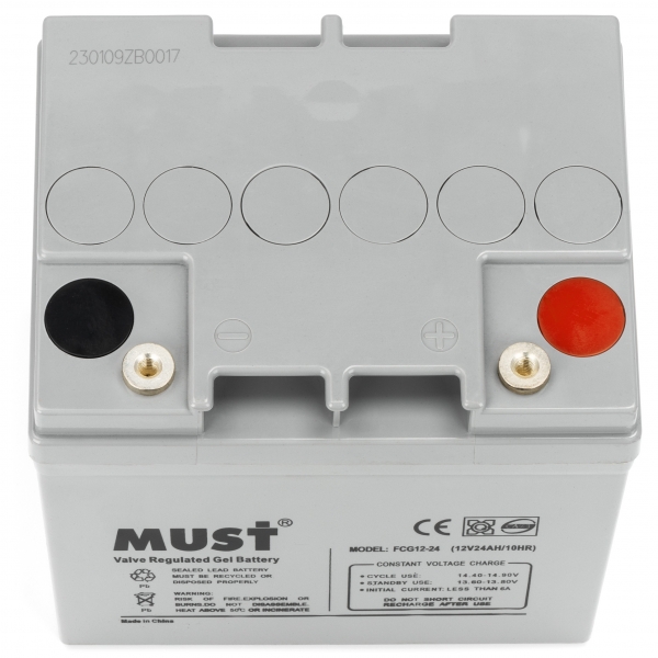 Акумулятор гелевий Must 24Ah 12V