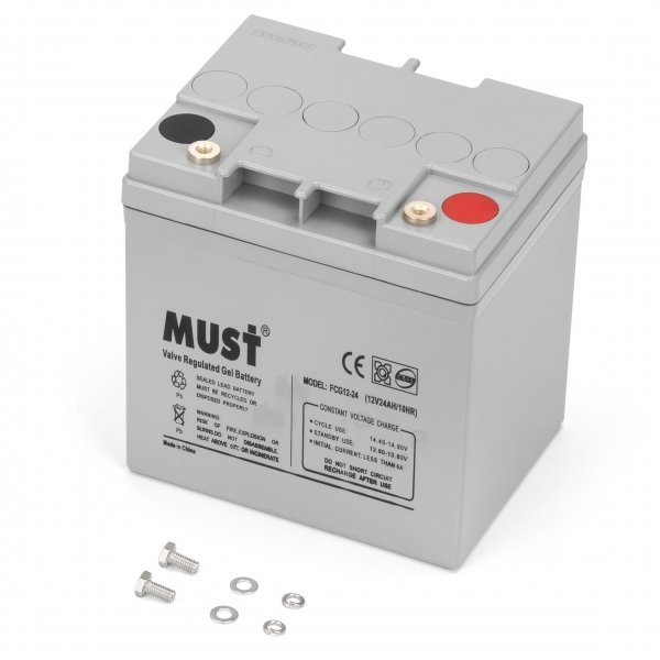 Акумулятор гелевий Must 24Ah 12V