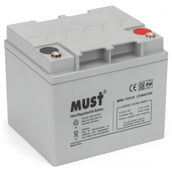 Акумулятор гелевий Must 38Ah 12V