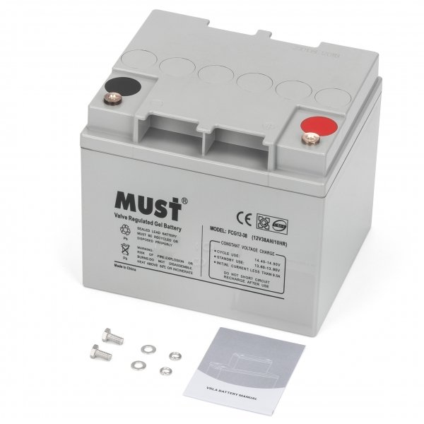 Акумулятор гелевий Must 38Ah 12V