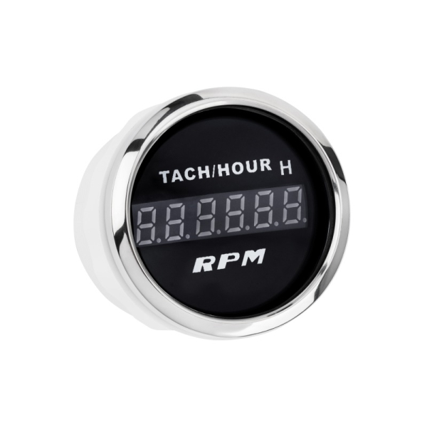 Тахометр з мотогодинами iGauge WKHMTA-DGB чорний 52мм