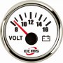 Вольтметр ECMS CMV2-WS-8-16 білий Вольтметр ECMS CMV2-WS-8-16 білий