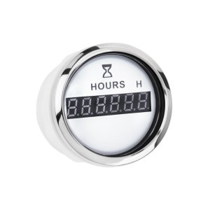 Цифровой счетчик моточасов I GAUGE 52мм (белый) LED