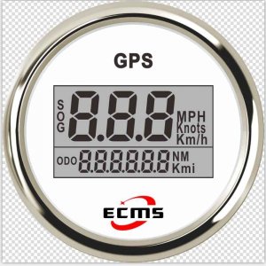 GPS спідометр ECMS PLG2-WS-GPS з компасом білий