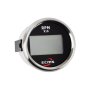Цифровий тахометр з лічильником мотогодин PLT2-BS-RPM чорний 52мм