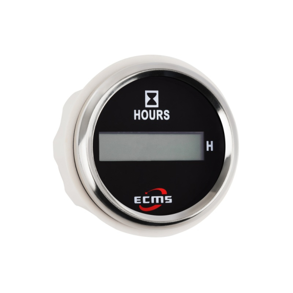 Лічильник мотогодин ECMS CLH2-BS-HS 52мм чорний