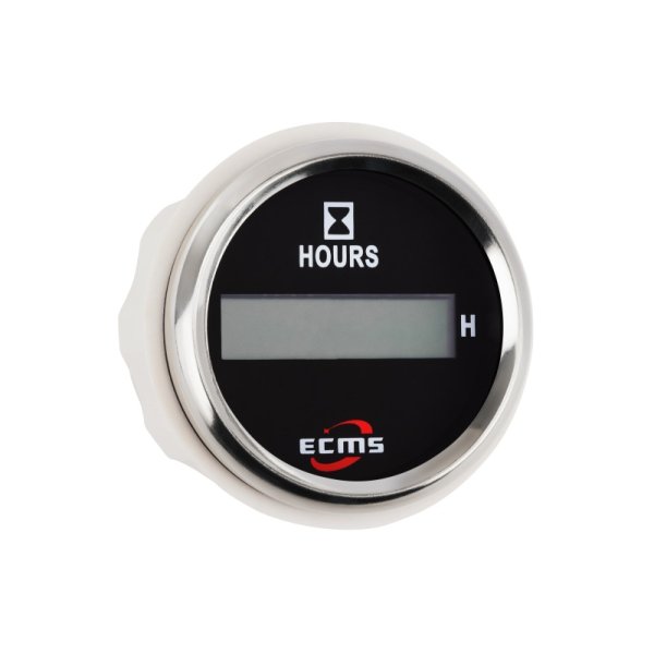 Лічильник мотогодин ECMS CLH2-BS-HS 52мм чорний