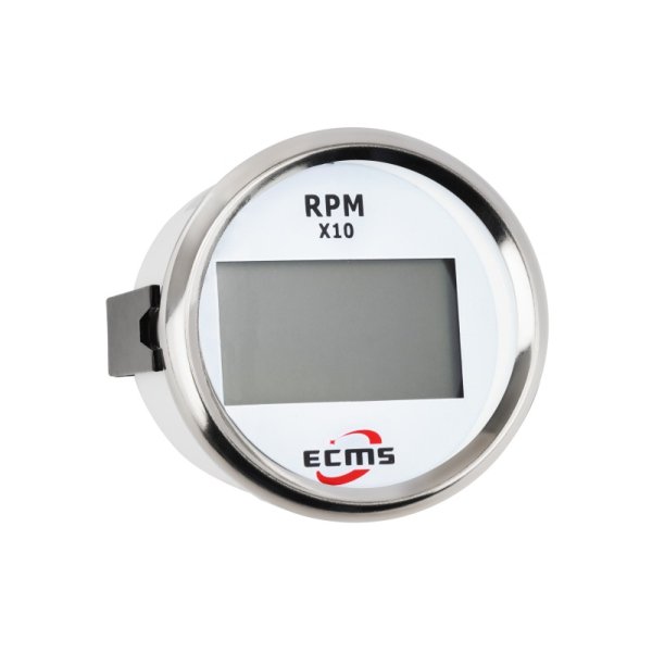Цифровий тахометр з лічильником мотогодин PLT2-WS-RPM білий 52мм