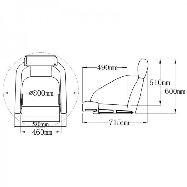 Крісло Herbie 54 Flip Up 184100-9011
