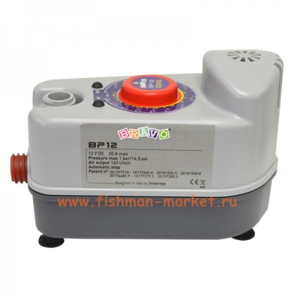 Насос лодочный Bravo BP12 12V 160 л/мин 14,5 PSI