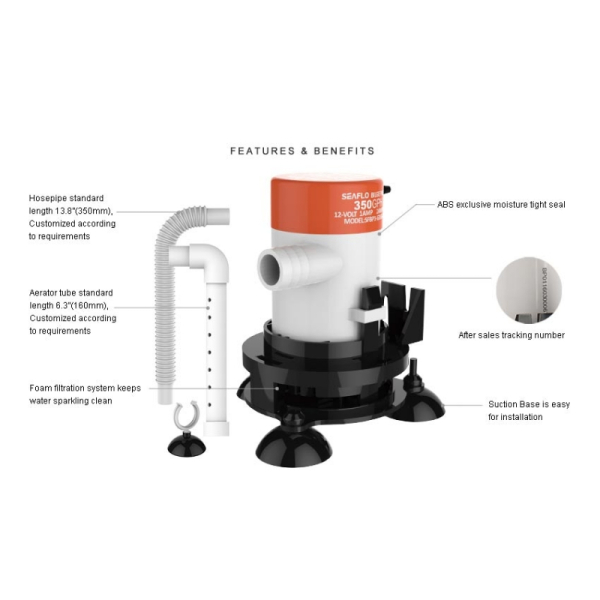 Аератор Seaflo SFBP1-G350-10 з поливом