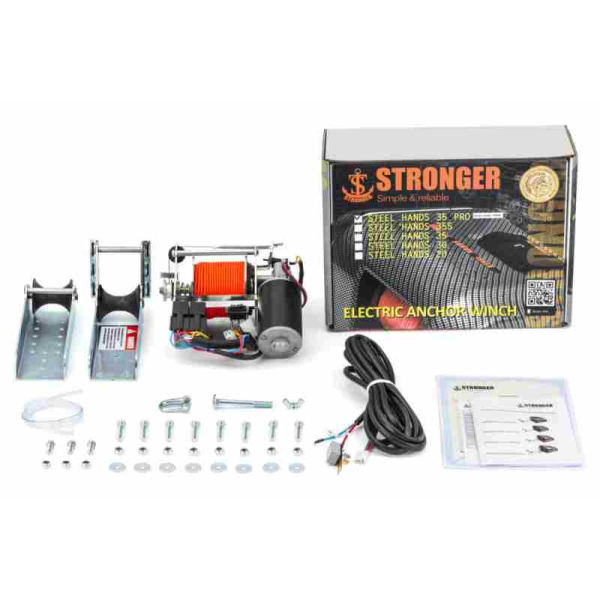 Якірна лебідка Stronger Steel Hands 35i Pro (внутрішня установка) безшумне скидання