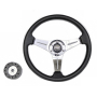Рульове колесо Pretech 33 см, PU, спиці хром (QC-5125) Рульове колесо Pretech 33 см, PU, спиці хром (QC-5125)