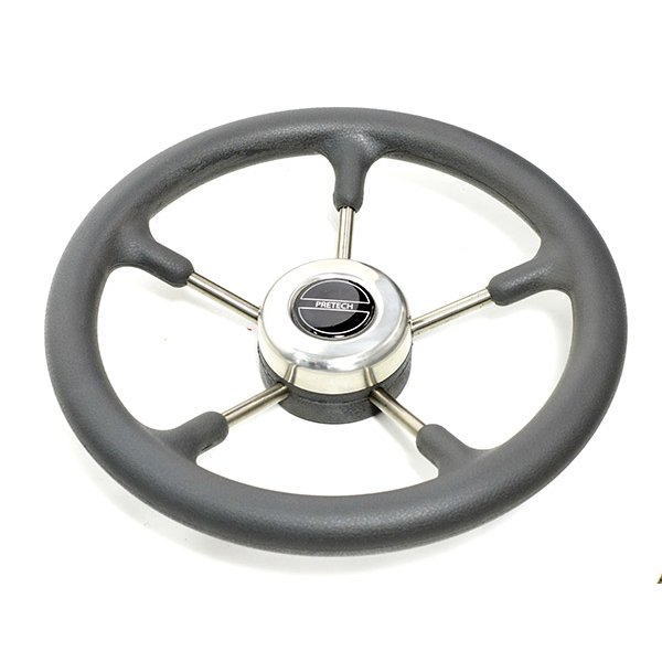 Рульове колесо Pretech 32 см, сіре, нержавіюча сталь (Pretech GS)