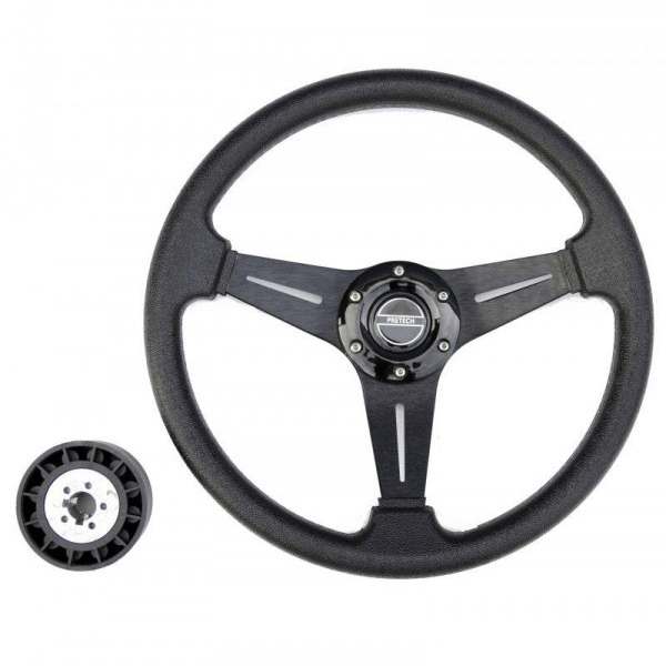 Рульове колесо Pretech 35 см, чорний (HD-5125D black)