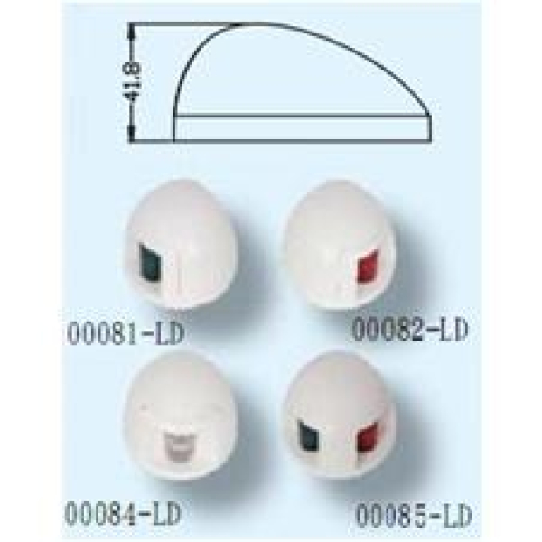 Навигационный огонь 00081-LD зелёный LED белый корпус
