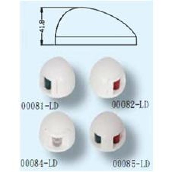 Навигационный огонь 00085-LD красно-зелёный LED белый корпус