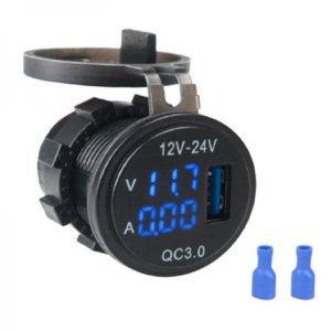 USB-зарядка з амперметром та вольтметром A6020