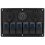 Панель на 6 переключателей 12/24V (HF60-326B)