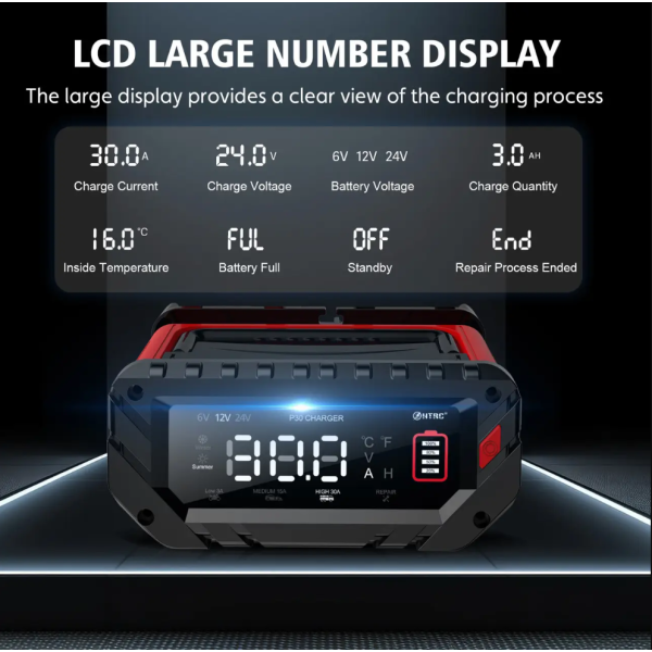 Зарядний пристрій HTRC P30 30A для акумуляторів 6V/12V/24V LiFePO4 AGM