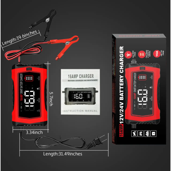 Зарядное устройство HT-RC 16A 12V/24V для LiFePO4 AGM GEL свинцовых АКБ
